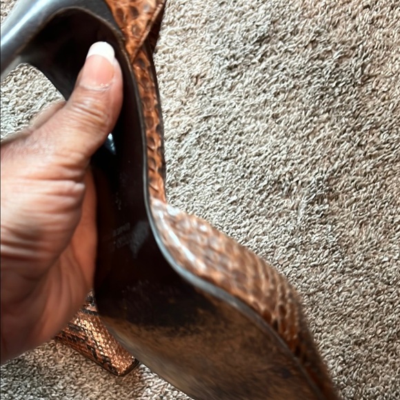 Giorgio Armani Brown Snakeskin Women Shoes - Picture 10 of 14